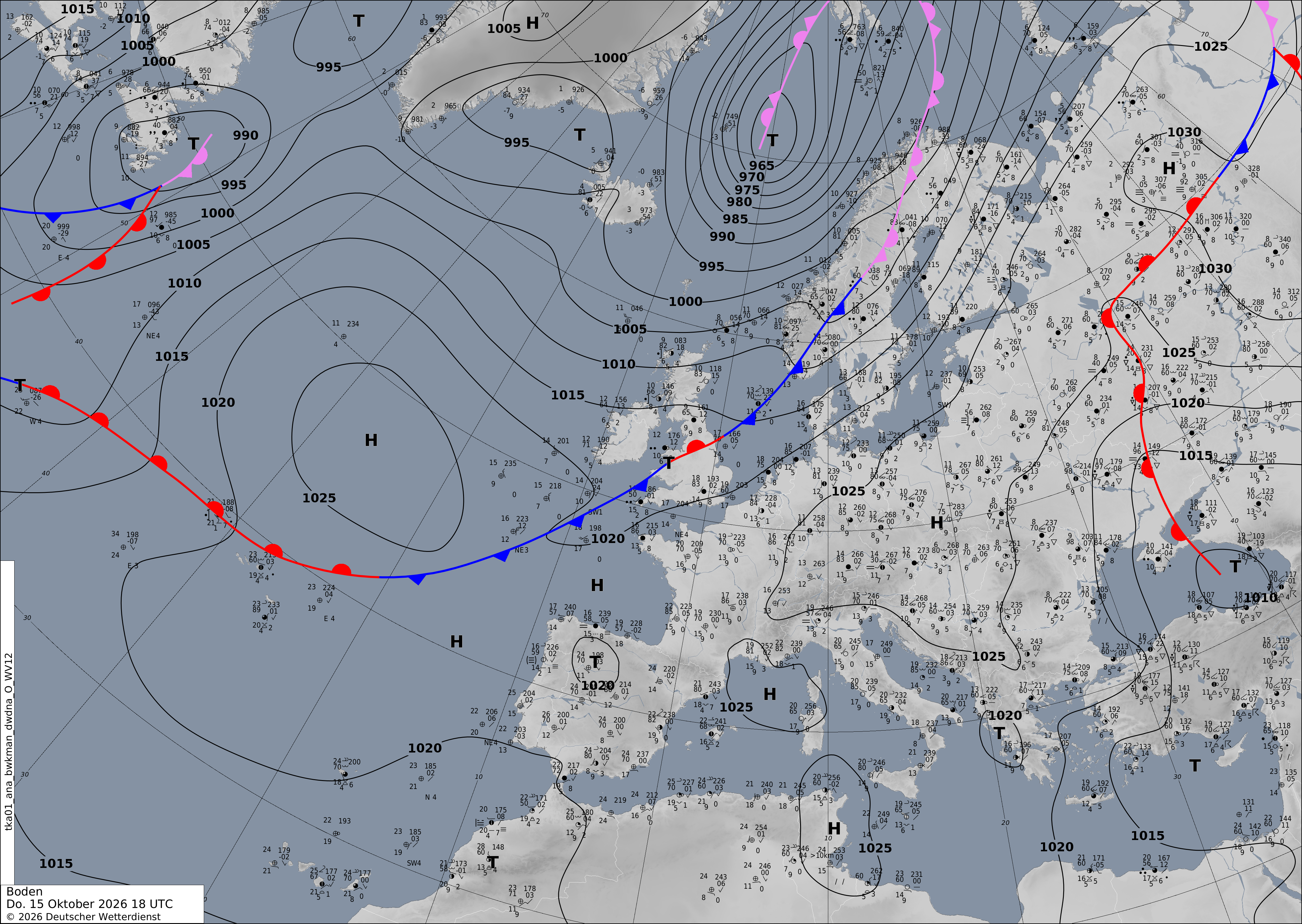 Mapa de superficie de Europa